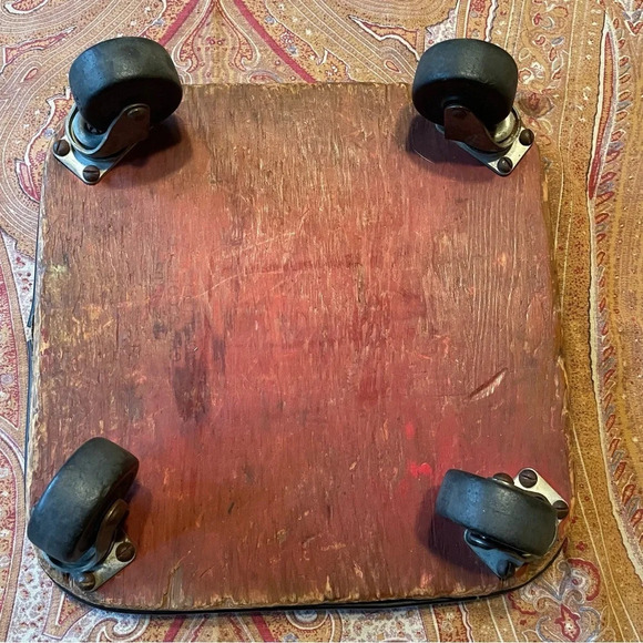 Vintage Titus Original Gym Scooter On Casters Wood Old School PE Racing - Picture 2 of 4